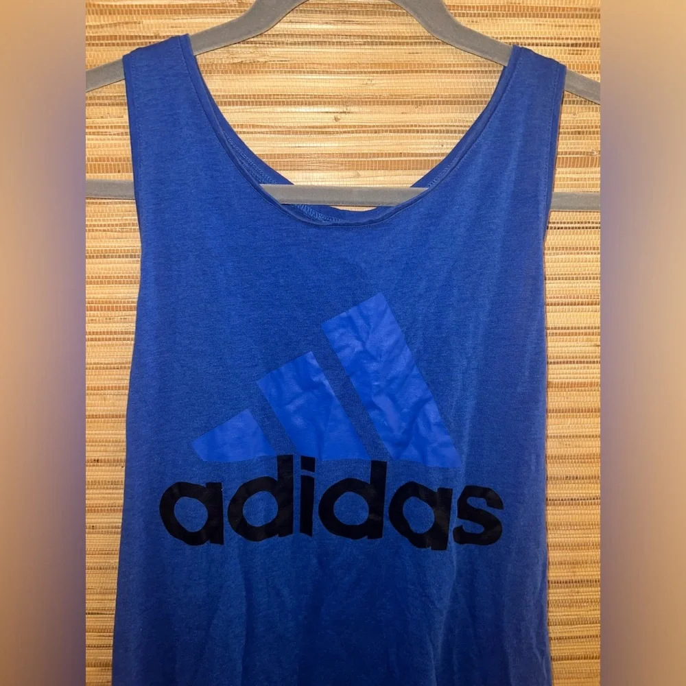Blue Adidas Razorback Tank Top - Picture 5 of 8